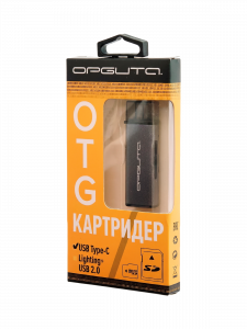 Орбита OT-PCR15 Серый картридер OTG (TF, SD, Lightning)